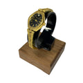 Vintage Gold Plated Accurist Ladies Watch LB507B Black Oval Dial Quartz Working Wristwatches by TheVoyageBird