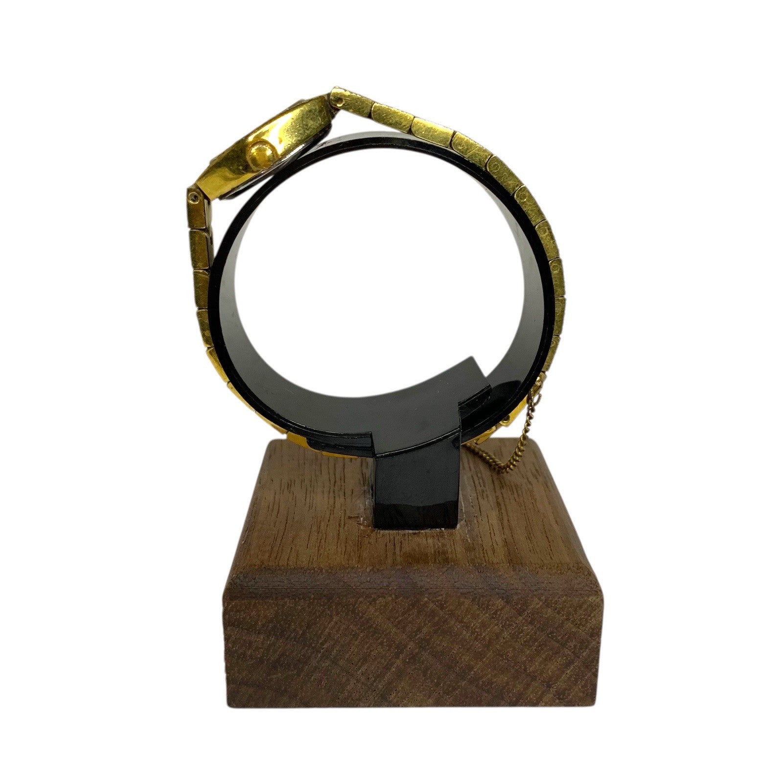 Vintage Gold Plated Accurist Ladies Watch LB507B Black Oval Dial Quartz Working Wristwatches by TheVoyageBird