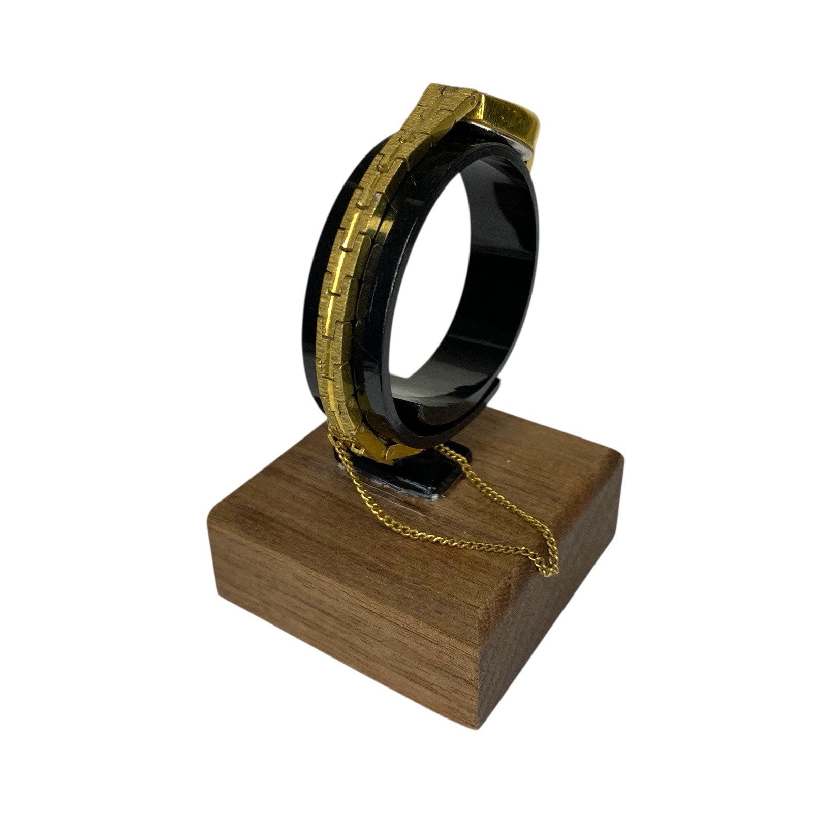 Vintage Gold Plated Accurist Ladies Watch LB507B Black Oval Dial Quartz Working Wristwatches by TheVoyageBird