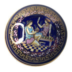 Vintage Greece Oepanenis & Aopodiath Blue with Gold Trim Trinket Dish with Lid Lilliput Lane by TheVoyageBird