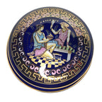 Vintage Greece Oepanenis & Aopodiath Blue with Gold Trim Trinket Dish with Lid Lilliput Lane by TheVoyageBird