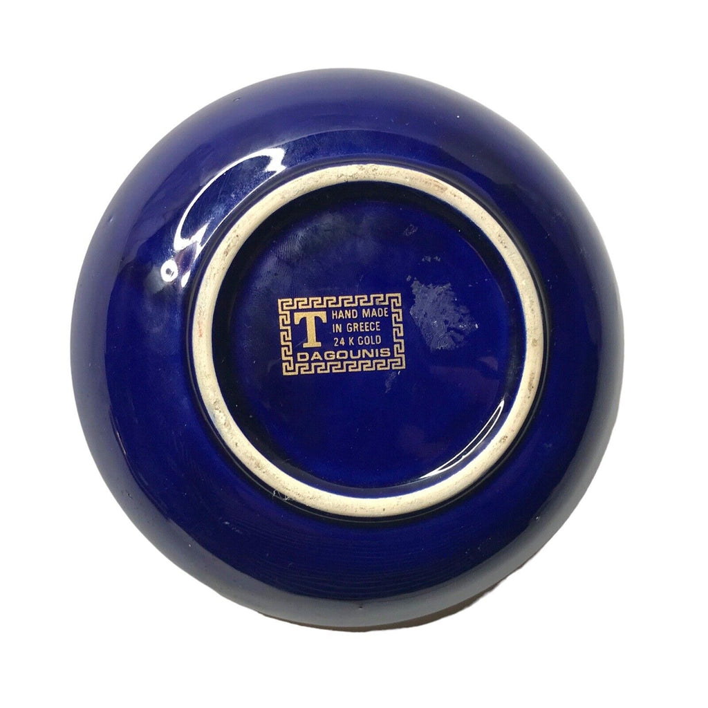 Vintage Greece Oepanenis & Aopodiath Blue with Gold Trim Trinket Dish with Lid Lilliput Lane by TheVoyageBird