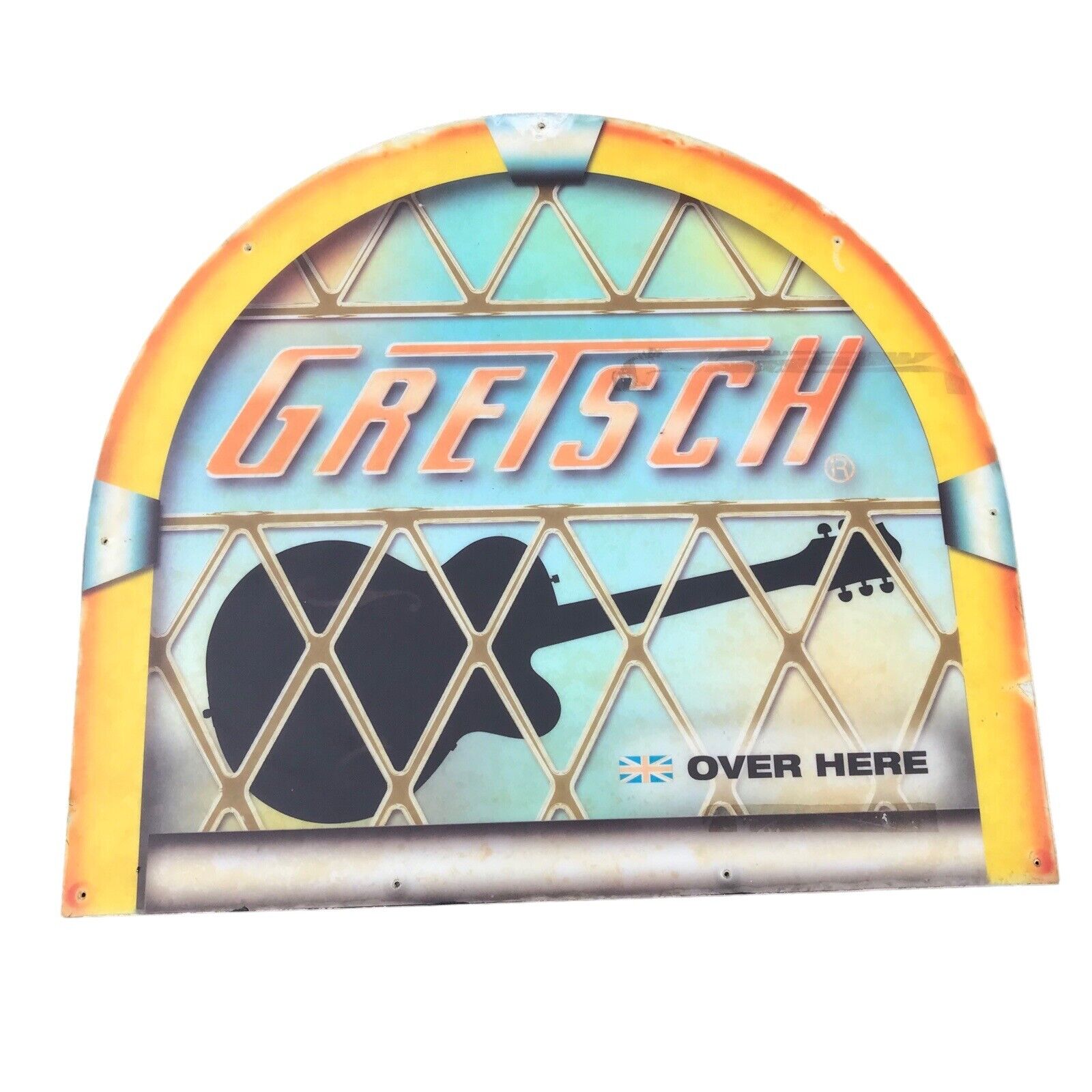 Vintage Gretsch Guitars Promo Dealer Display Sign - Juke Box Shape - 90s/2000s Advertising Signs by TheVoyageBird
