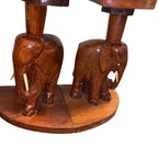 Vintage Hand Carved Wooden Elephant Pedestal Tables Set of 4 Nesting Project Tables by TheVoyageBird