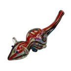 Vintage Heavy Glass Mouse Figurine Red Blue Marble Art Glass Animal Collectible Glass Figurines by TheVoyageBird