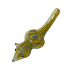 Vintage Heavy Glass Mouse Figurine Yellow Marble Art Glass Animal Collectible Glass Figurines by TheVoyageBird