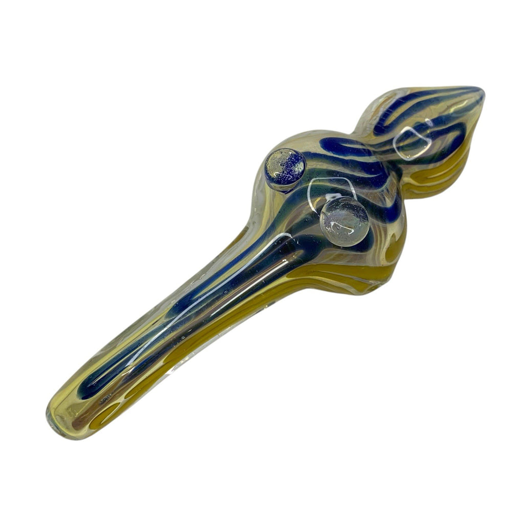 Vintage Heavy Glass Mouse Figurine Yellow Marble Art Glass Animal Collectible Glass Figurines by TheVoyageBird