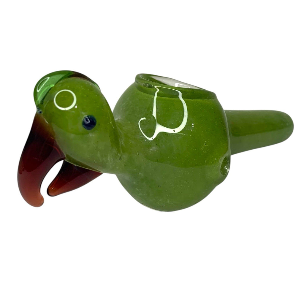 Vintage Heavy Glass Parrot Bird Figurine Art Glass Sculpture Collectible Ornamen Modern Pipes by TheVoyageBird