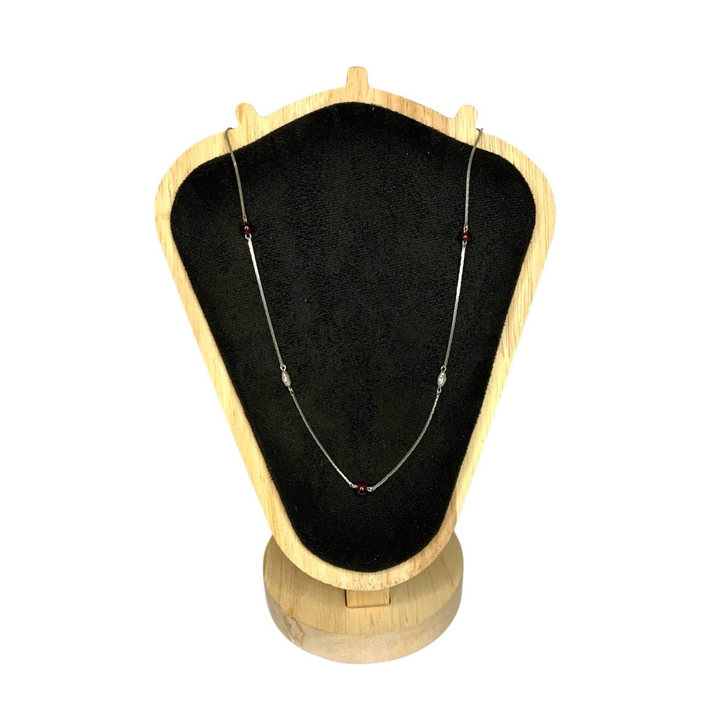 Vintage Italian Caleari 925 Sterling Silver Necklace Small Stone Detail Jeweller Gemstone by TheVoyageBird