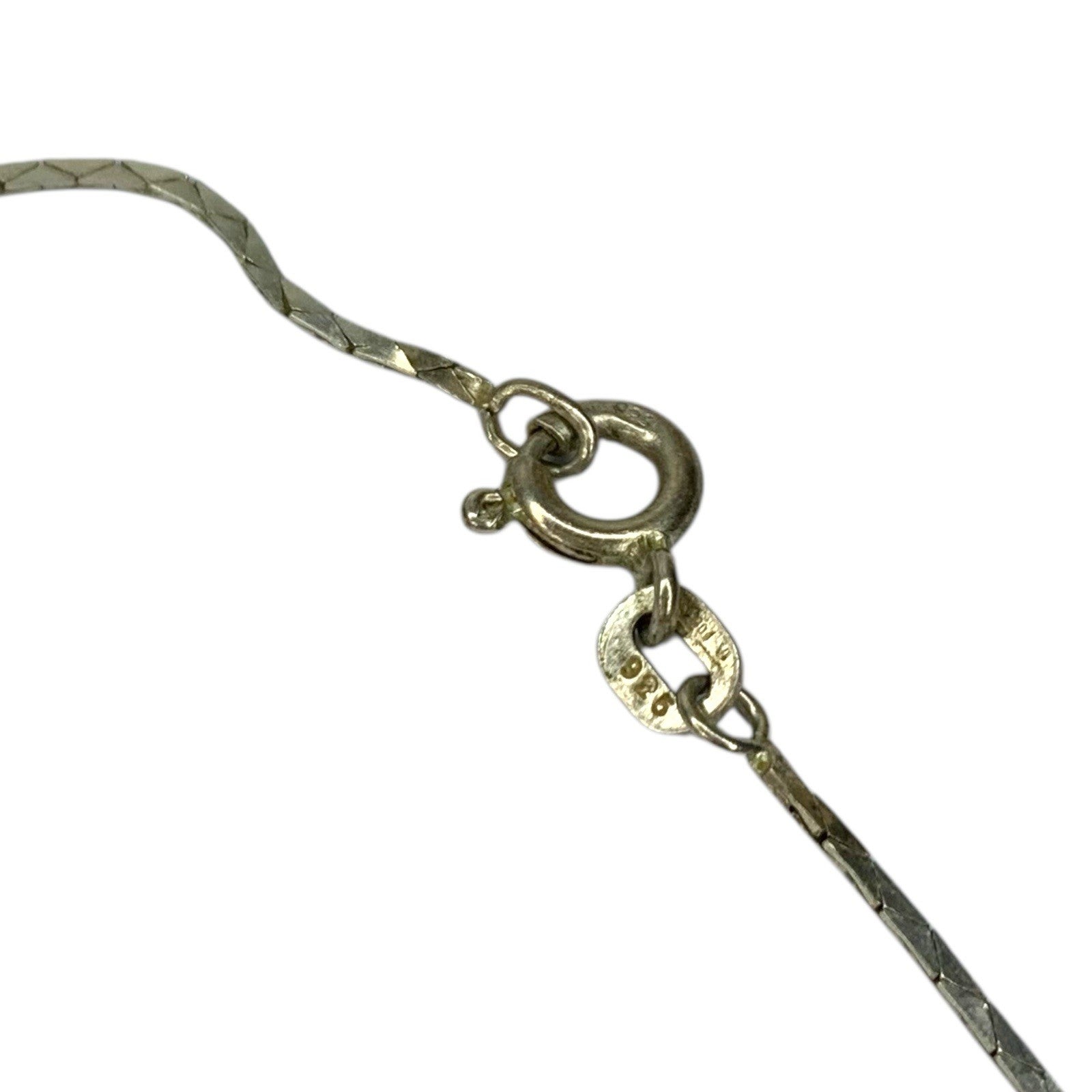 Vintage Italian Caleari 925 Sterling Silver Necklace Small Stone Detail Jeweller Gemstone by TheVoyageBird