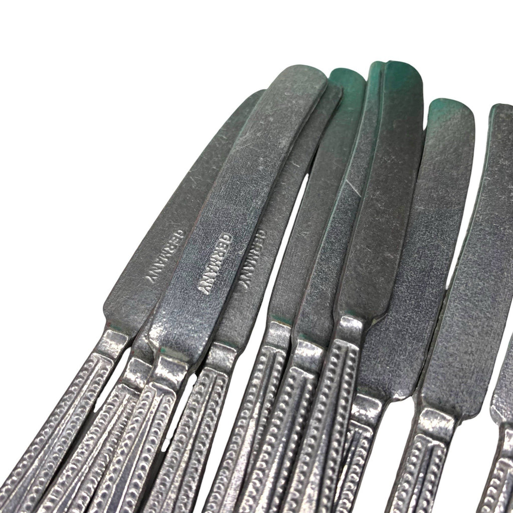 Vintage Kids Tea Set 19pc + German Metal Cutlery 24pc - 1970s-80s Pretend Play Bundle UK Collector Teapots by TheVoyageBird