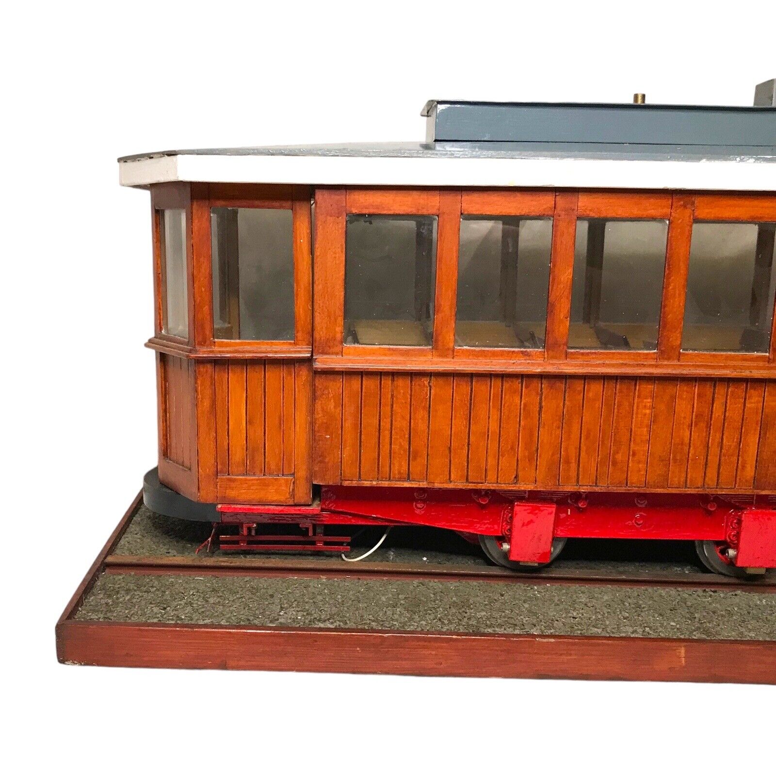 Vintage Large Scale Working Wooden Tram Model – 110mm Gauge, Handcrafted, Rare Sculptures & Figurines by TheVoyageBird
