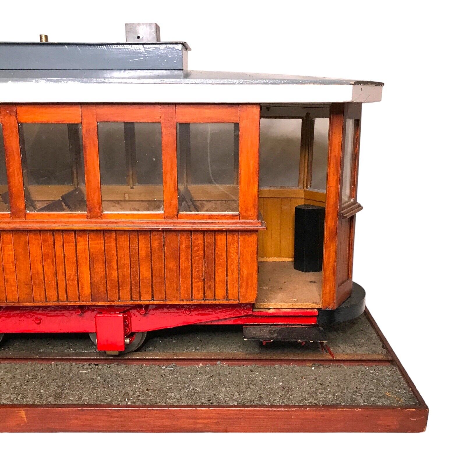 Vintage Large Scale Working Wooden Tram Model – 110mm Gauge, Handcrafted, Rare Sculptures & Figurines by TheVoyageBird