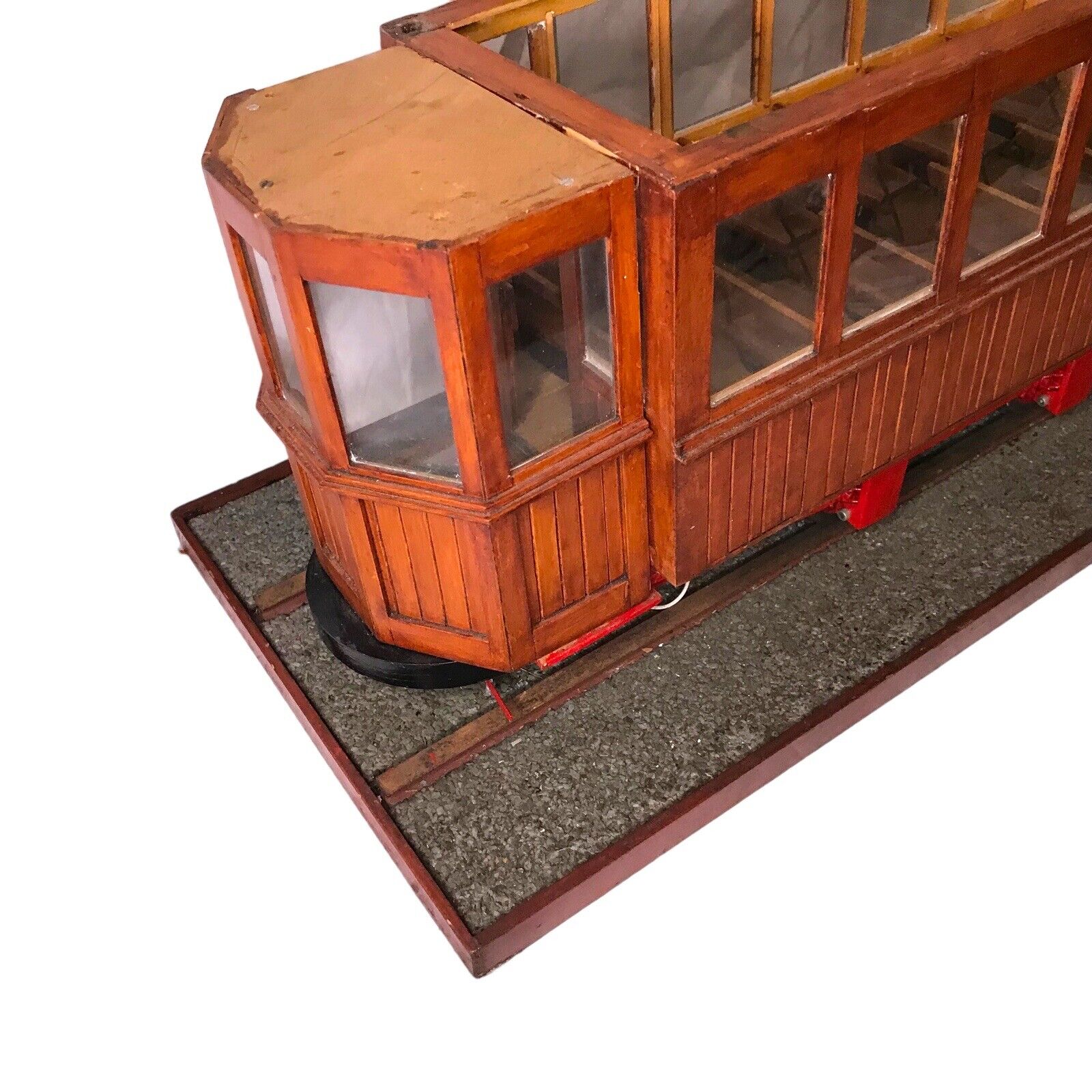 Vintage Large Scale Working Wooden Tram Model – 110mm Gauge, Handcrafted, Rare Sculptures & Figurines by TheVoyageBird