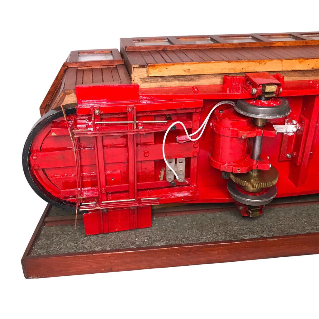 Vintage Large Scale Working Wooden Tram Model – 110mm Gauge, Handcrafted, Rare Sculptures & Figurines by TheVoyageBird