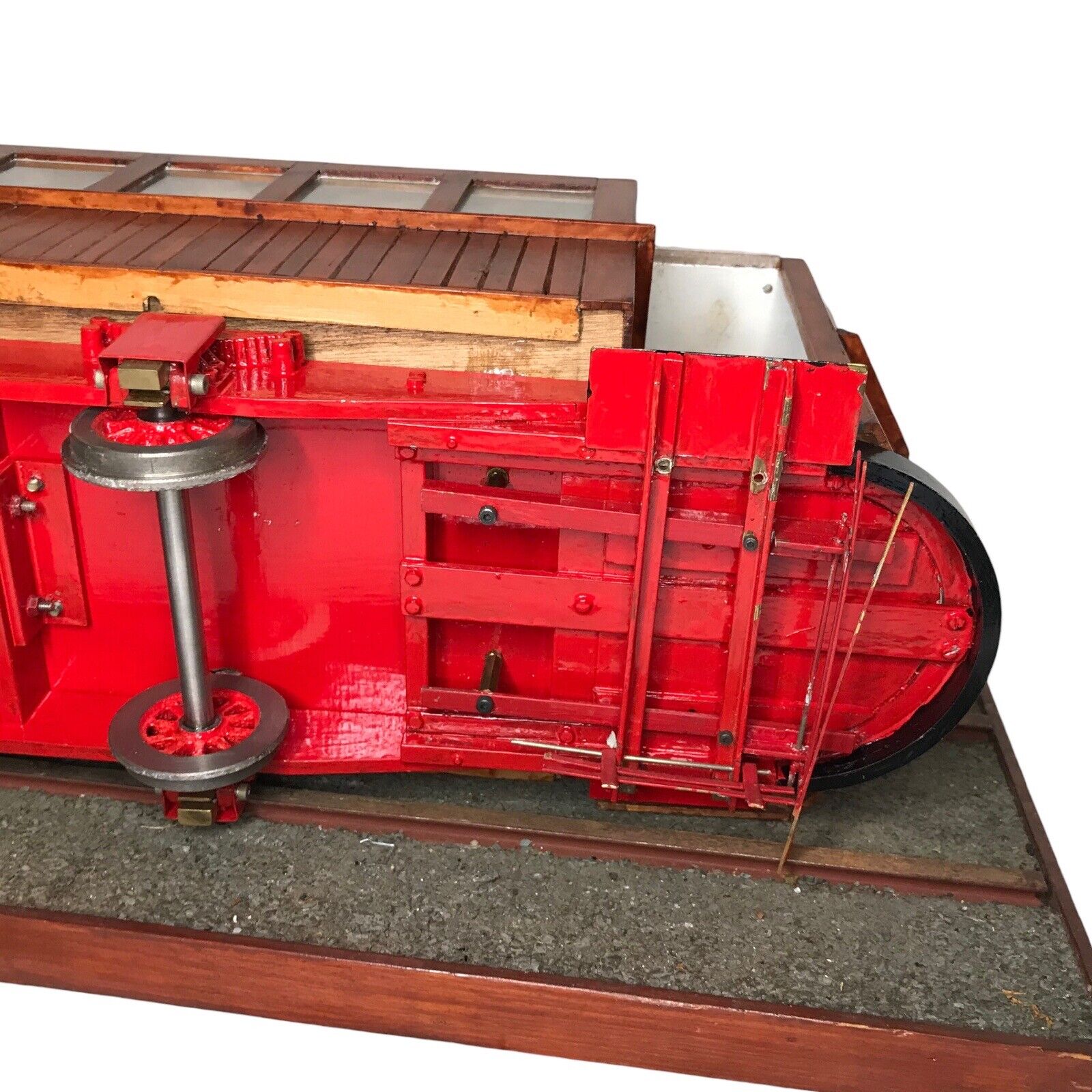 Vintage Large Scale Working Wooden Tram Model – 110mm Gauge, Handcrafted, Rare Sculptures & Figurines by TheVoyageBird