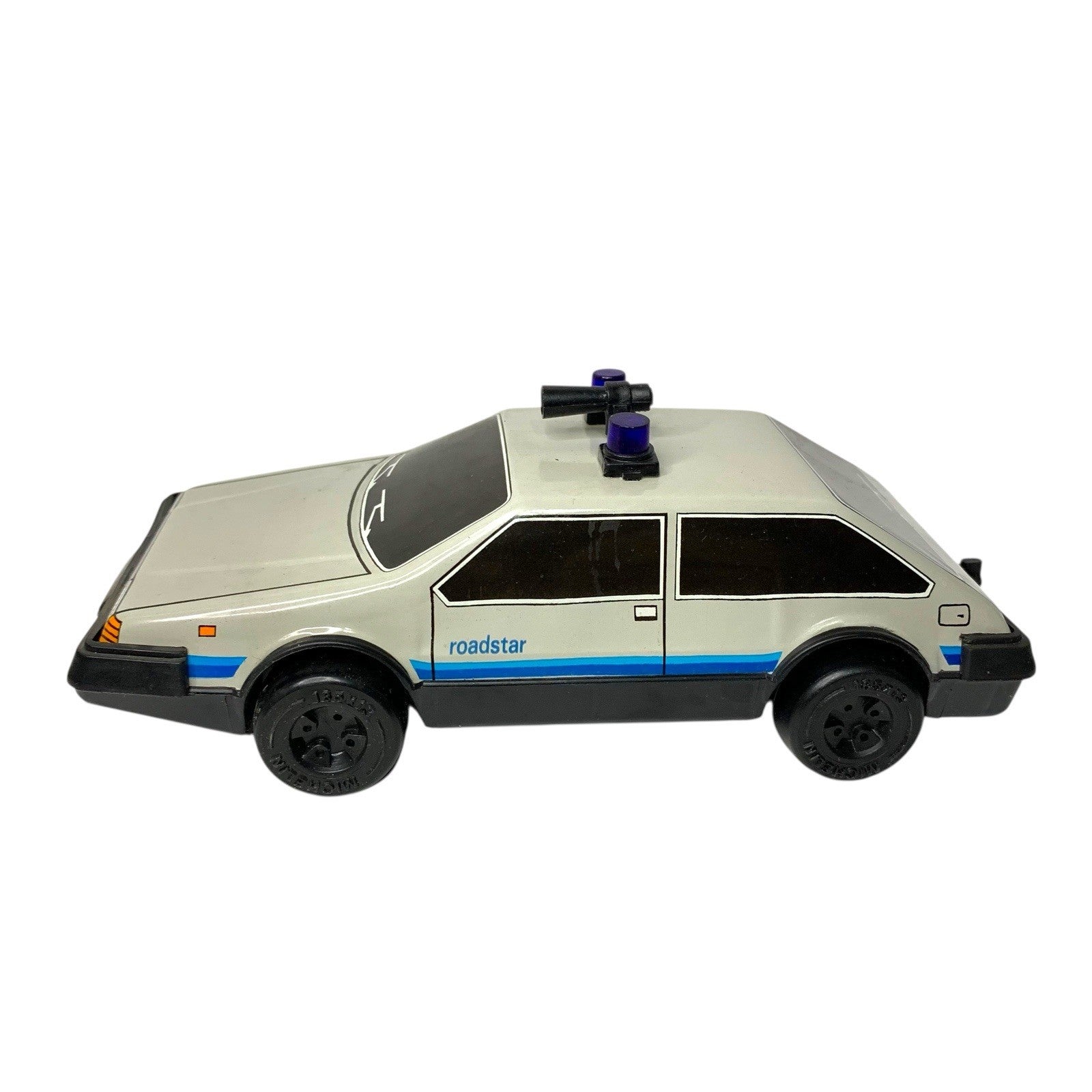 Vintage MSB ROADSTAR V 13-7 Tin Plate Police Car Michelin Tyres Friction Drive Tinplate/Penny Toys by TheVoyageBird