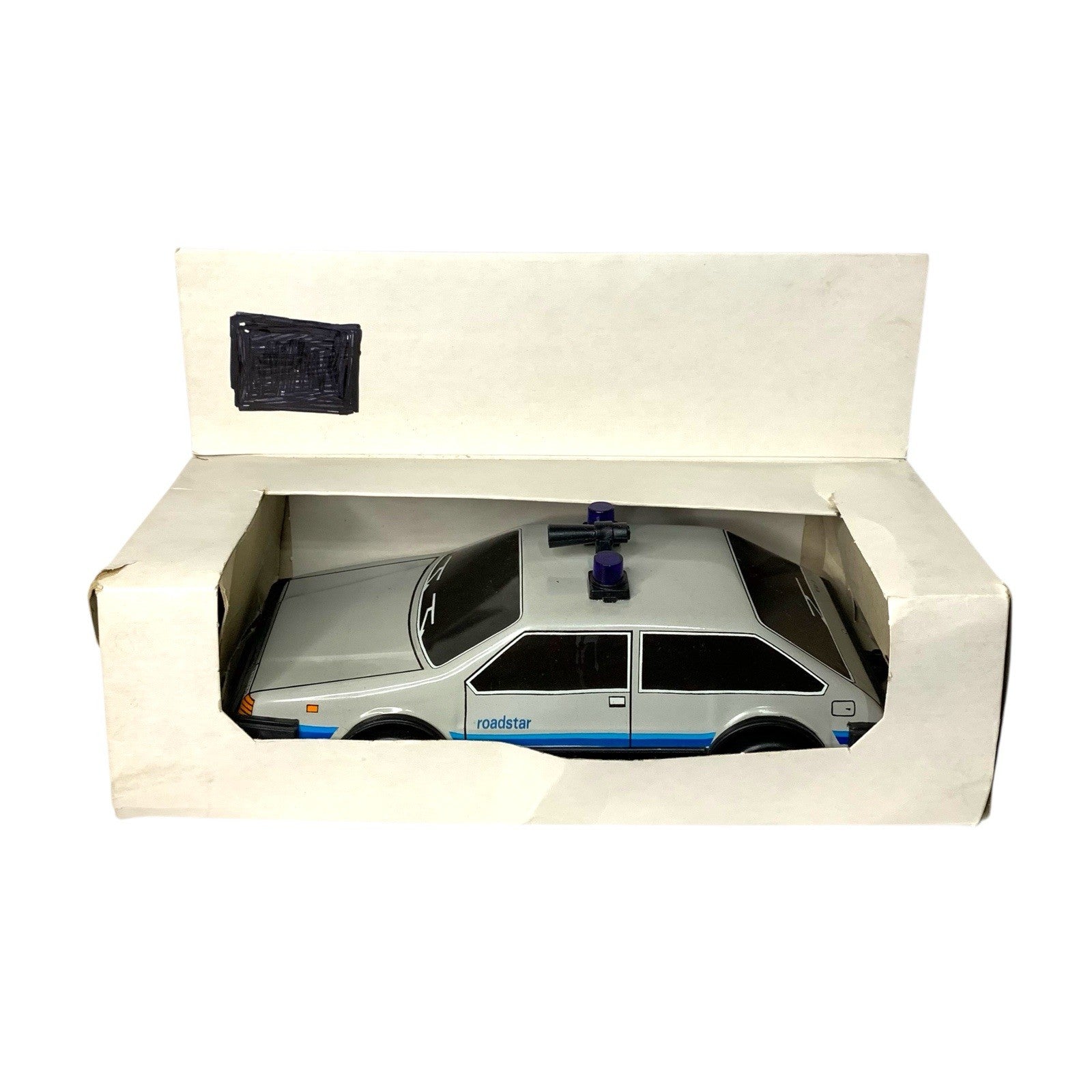 Vintage MSB ROADSTAR V 13-7 Tin Plate Police Car Michelin Tyres Friction Drive Tinplate/Penny Toys by TheVoyageBird