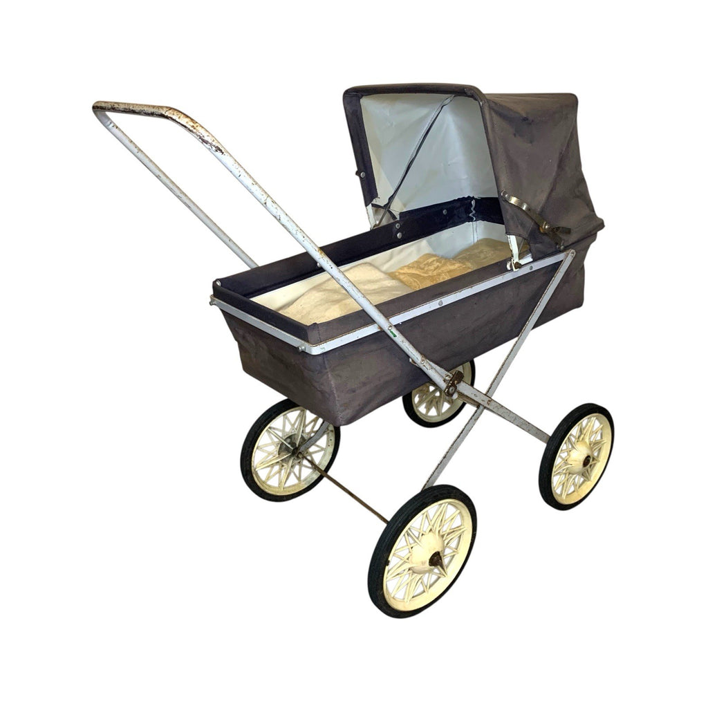 Vintage Metal Frame Kids Doll Folding Pram Pushchair with Bedding Other Vintage & Classic Toys by TheVoyageBird