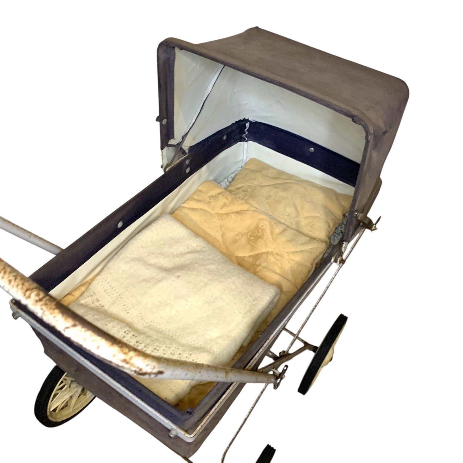 Vintage Metal Frame Kids Doll Folding Pram Pushchair with Bedding Other Vintage & Classic Toys by TheVoyageBird