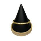 Vintage Monet Crystal Rhinestone Bangle Bracelet - Gold Plated 1980s Costume Jewellery UK Bracelets by TheVoyageBird