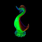 Vintage Murano Uranium & Cadmium Glass Duck 20cm Sculpture Mid Century Figurine 1950s-1970s Mid-Century by TheVoyageBird