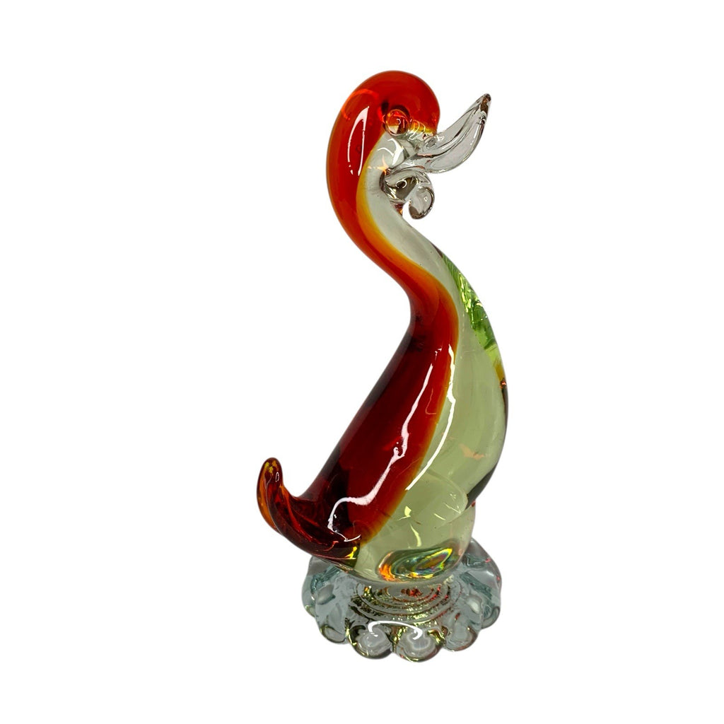 Vintage Murano Uranium & Cadmium Glass Duck 20cm Sculpture Mid Century Figurine 1950s-1970s Mid-Century by TheVoyageBird