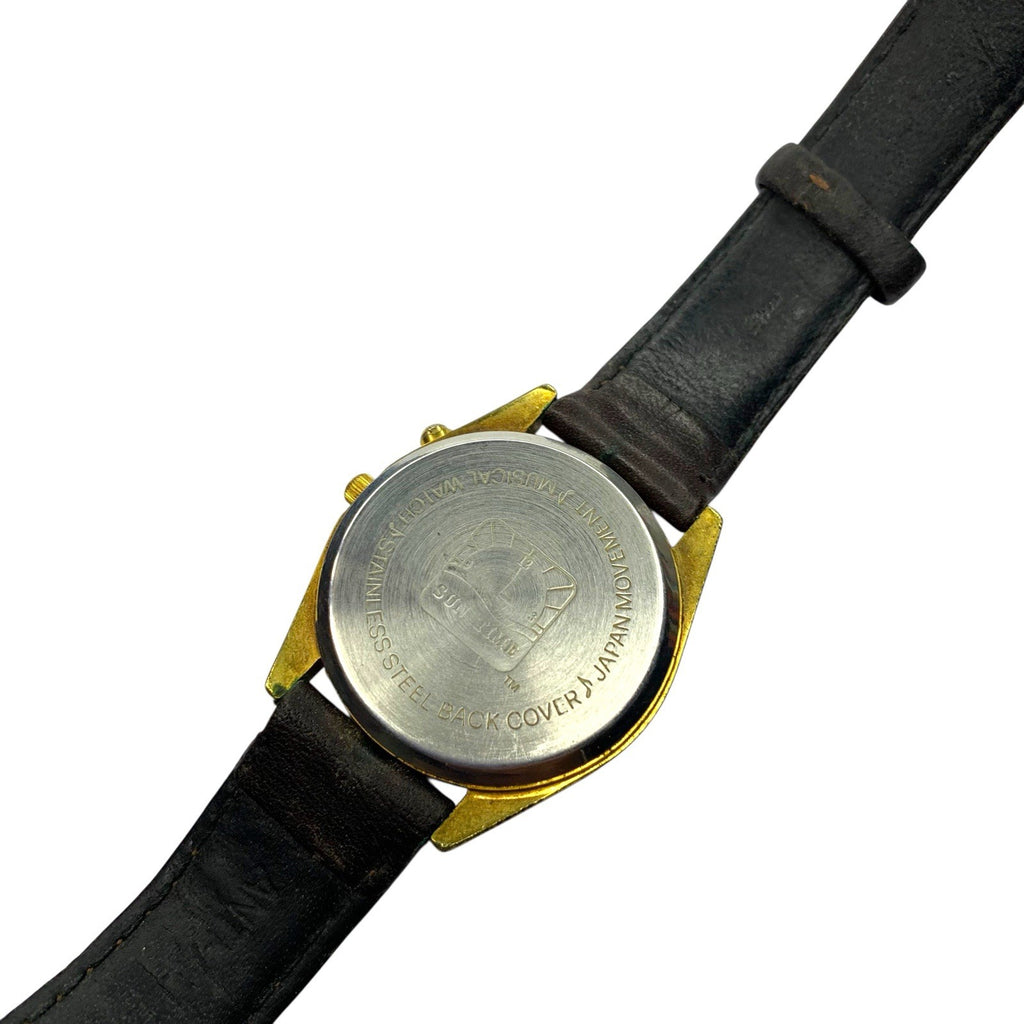 Vintage NFL Pittsburgh Steelers Sun Time Quartz Musical Watch with Leather Strap Other American Football Mem by TheVoyageBird
