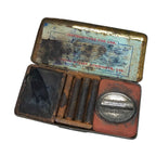 Vintage Photo Stamp Syndicate in Metal Case with Ink Stamp of a Gentleman Desktop Items by TheVoyageBird