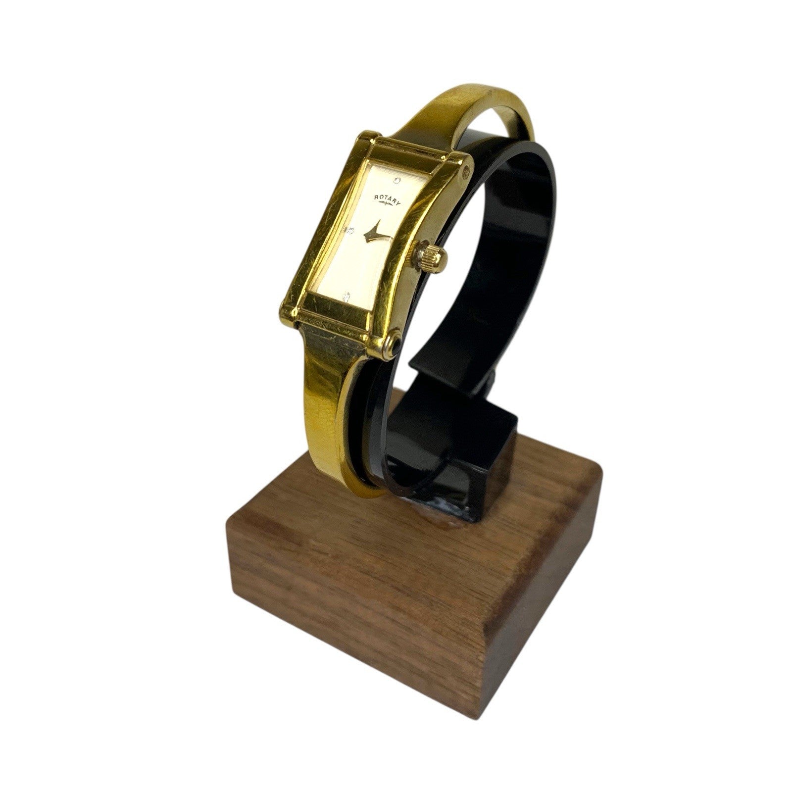 Vintage Rotary Ladies Bangle Watch Gold Tone Dolphin Standard Quartz Working Wristwatches by TheVoyageBird