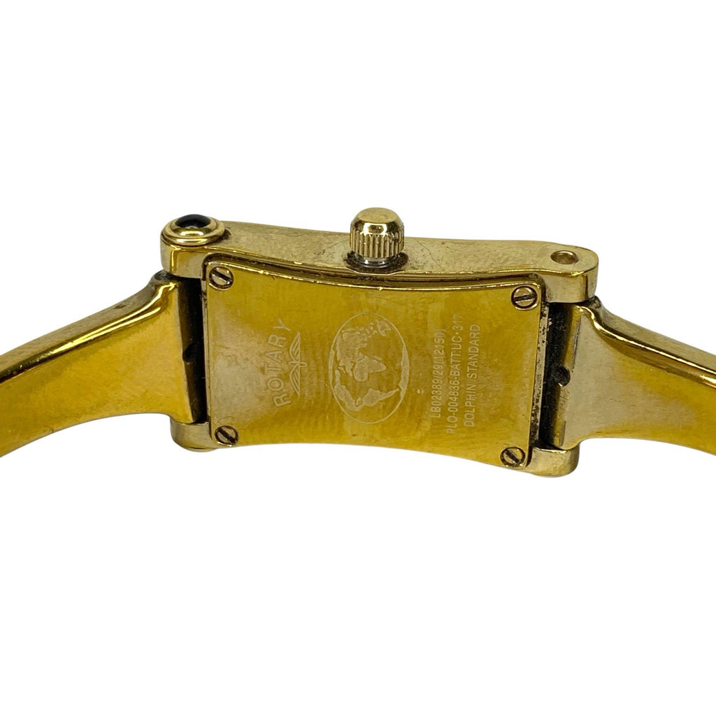 Vintage Rotary Ladies Bangle Watch Gold Tone Dolphin Standard Quartz Working Wristwatches by TheVoyageBird