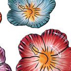 Vintage Set of 4 Clay Art StoneLite Paradiso Hibiscus Candy Dish / Bowls 8” 2003 Carlton Ware by TheVoyageBird