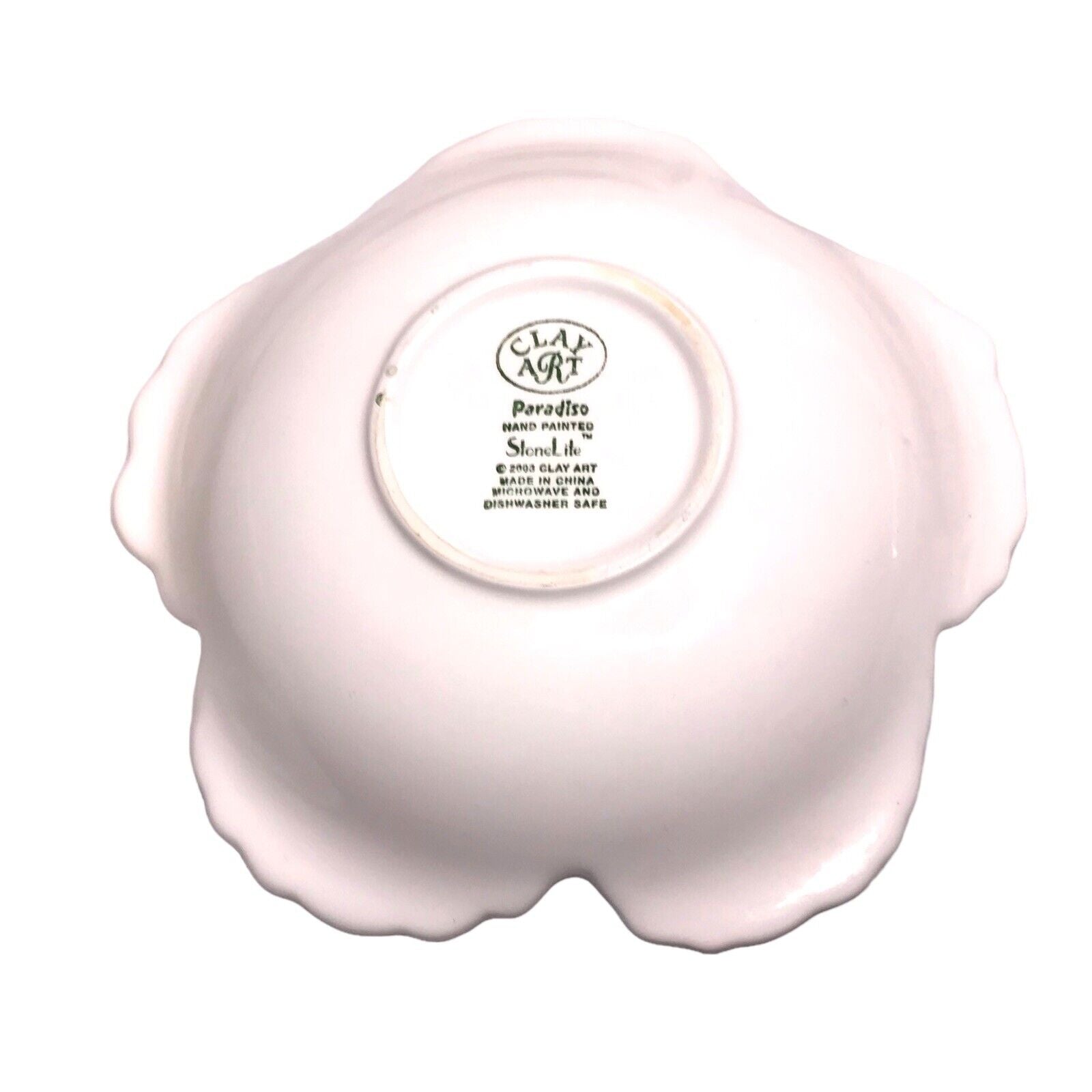 Vintage Set of 4 Clay Art StoneLite Paradiso Hibiscus Candy Dish / Bowls 8” 2003 Carlton Ware by TheVoyageBird