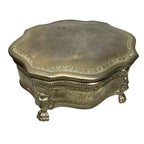 Vintage Silver Plated Lion Paw Footed Trinket Box – Jewellery Case – Purple Lini Pill & Trinket Boxes by TheVoyageBird