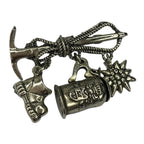 Vintage Souvenir Brooch Edelweiss Flower Hiking Boots Beer Stein Swiss Alpine Pi by TheVoyageBird