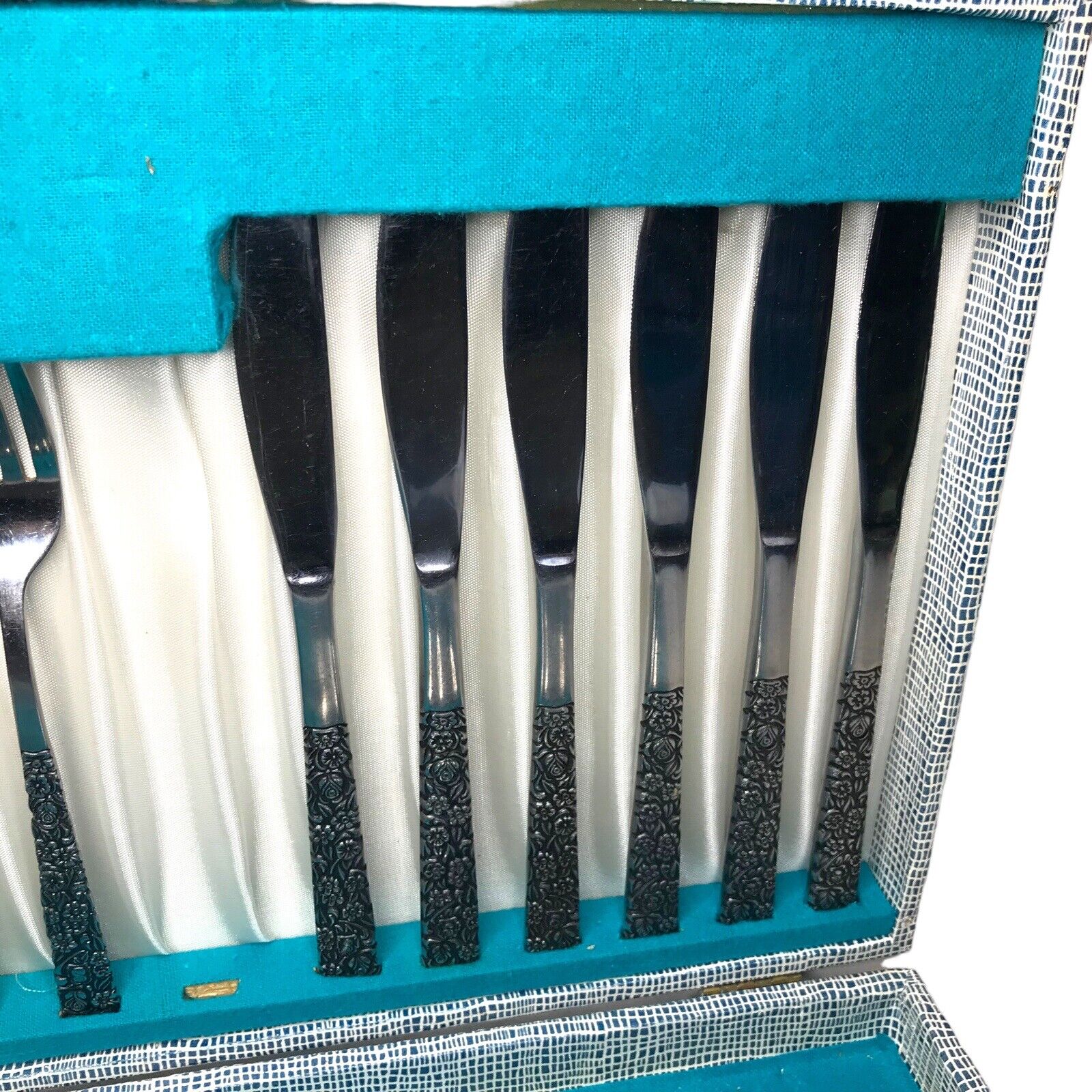 Vintage Stainless Steel Floral Flower Garden Cutlery Made in Korea Set of 22 Cutlery by TheVoyageBird