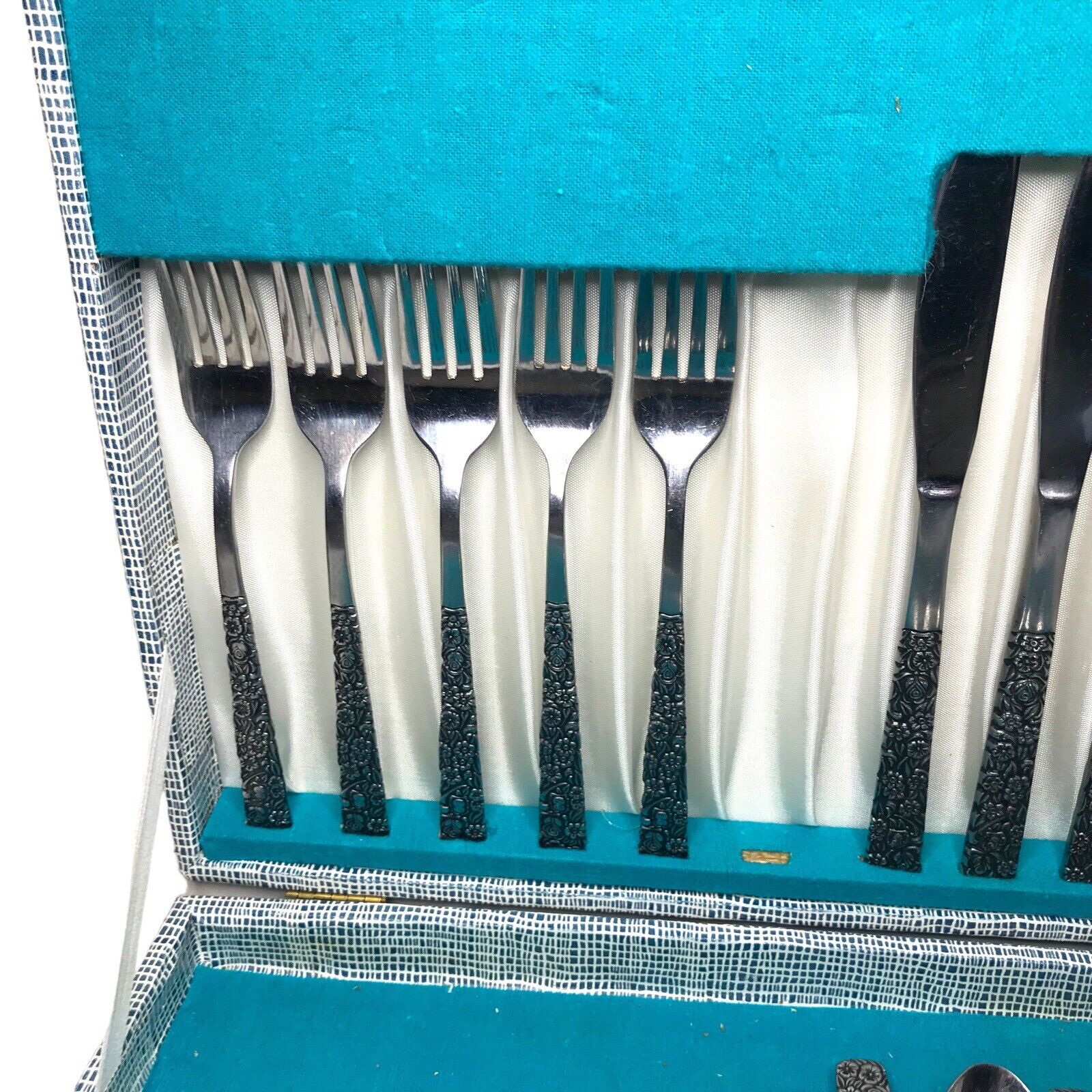 Vintage Stainless Steel Floral Flower Garden Cutlery Made in Korea Set of 22 Cutlery by TheVoyageBird