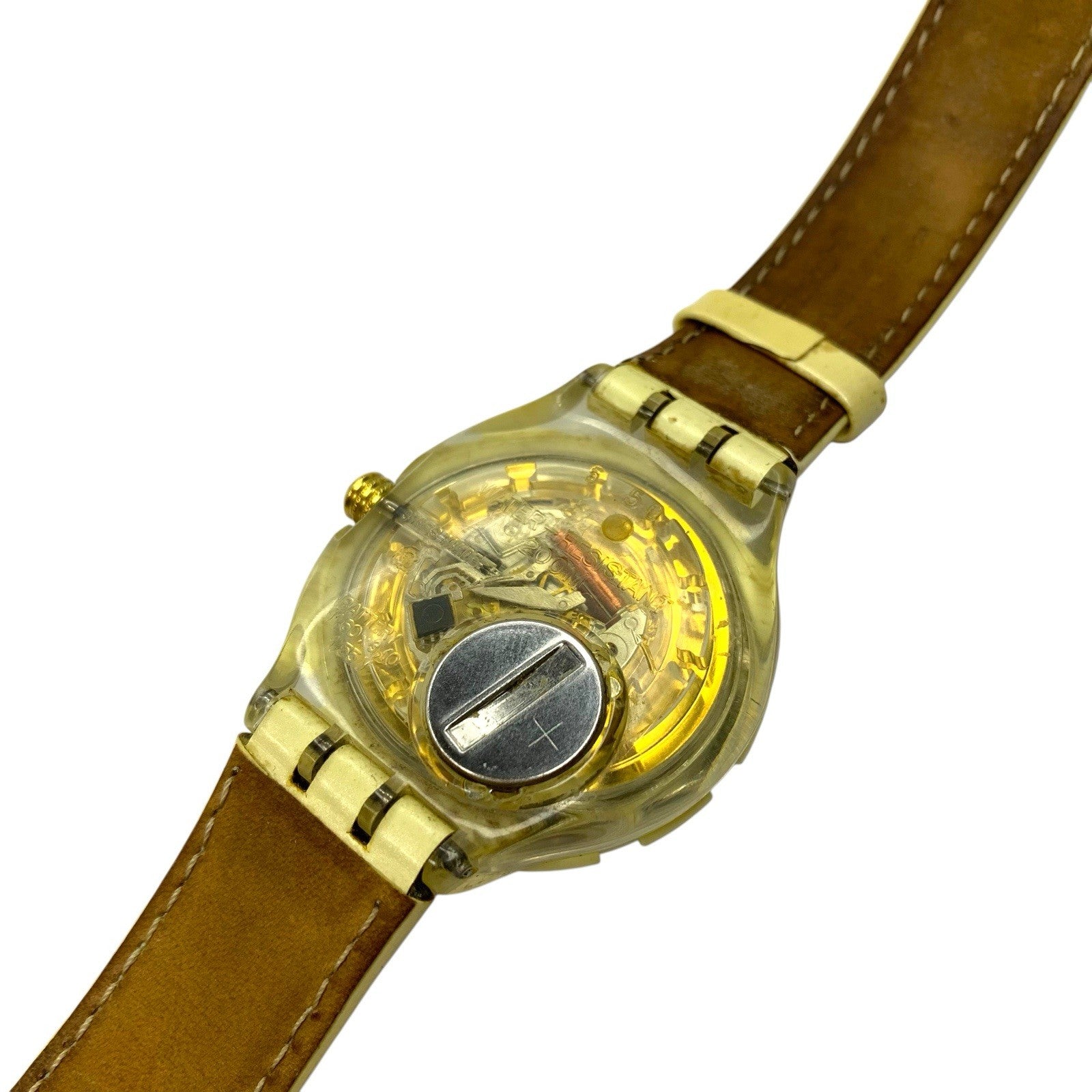 Vintage Swatch Scuba 200m Diving Watch Creme de la Creme Working Rare 1995 Wristwatches by TheVoyageBird