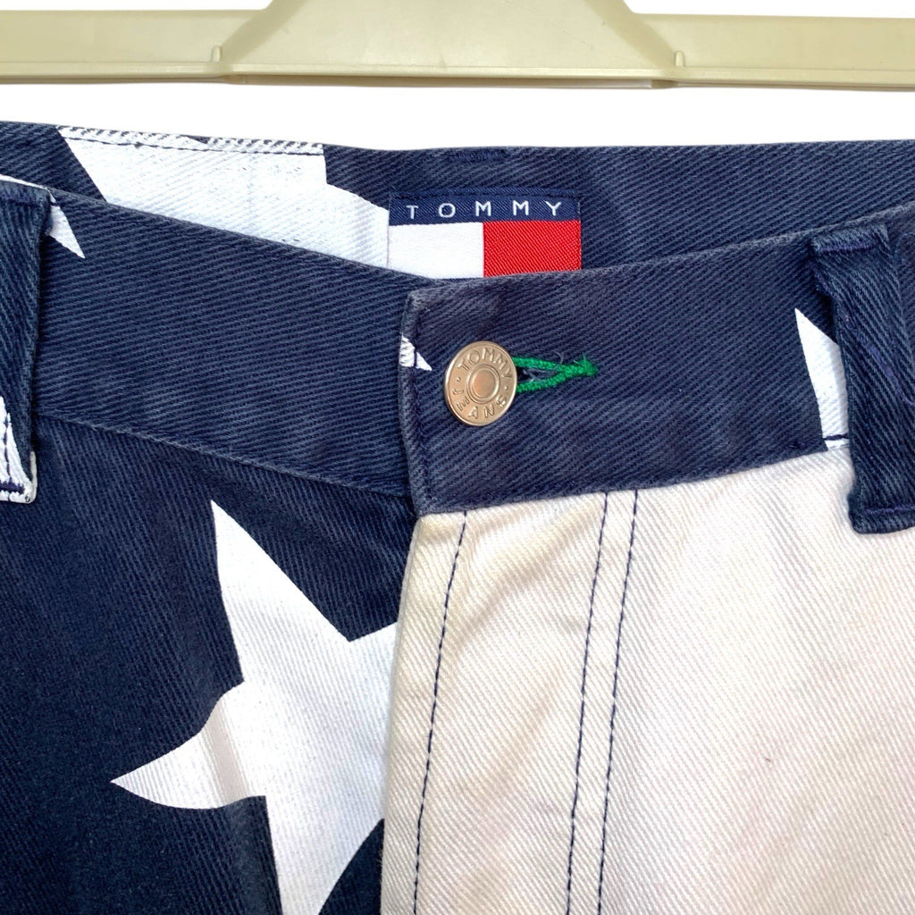 Vintage Tommy Hilfiger Jeans 32/32 Side Stripe Spell Out Big Flag Cargo Rare Jeans by TheVoyageBird