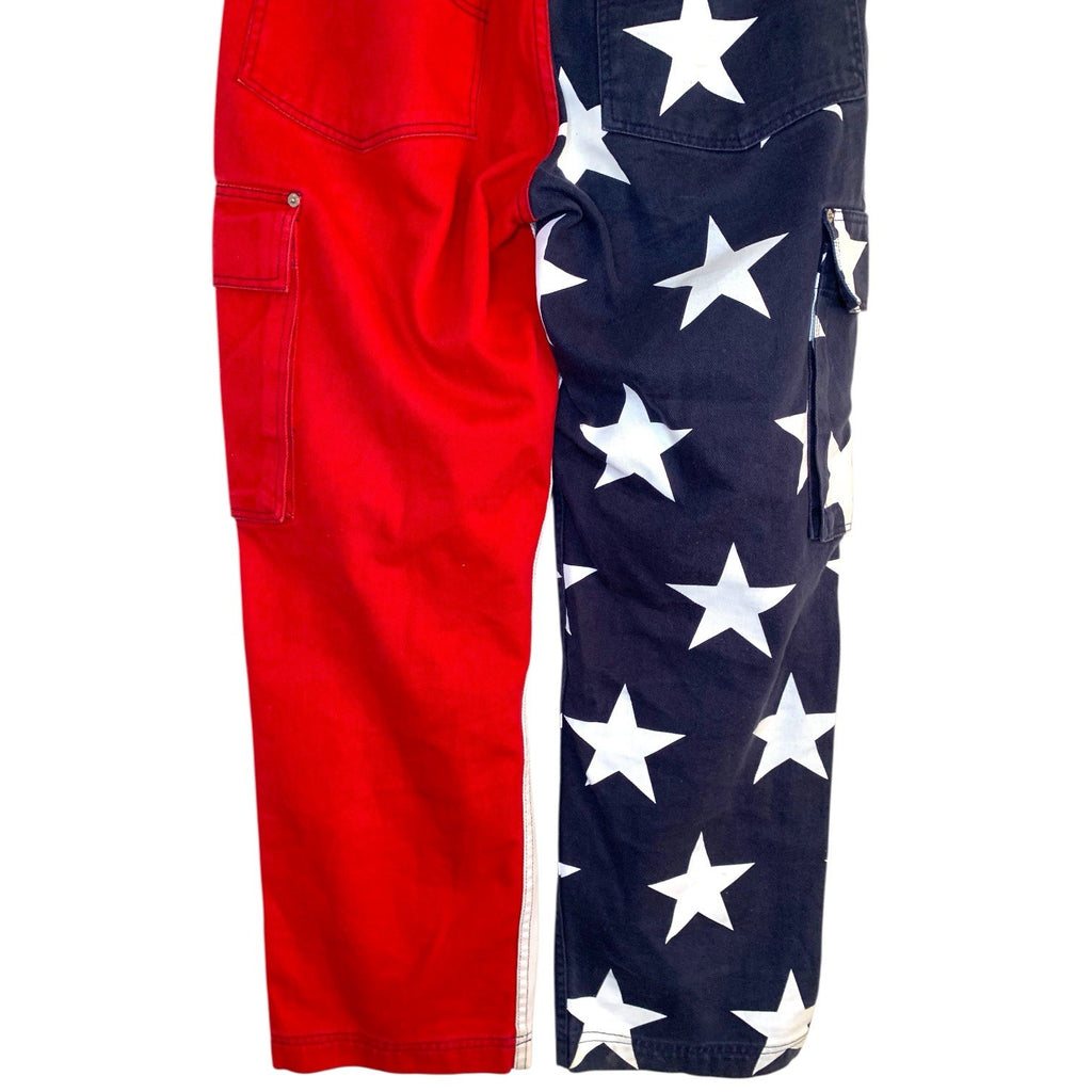 Vintage Tommy Hilfiger Jeans 32/32 Side Stripe Spell Out Big Flag Cargo Rare Jeans by TheVoyageBird