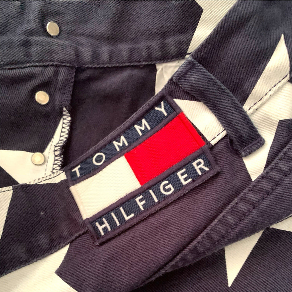 Vintage Tommy Hilfiger Jeans 32/32 Side Stripe Spell Out Big Flag Cargo Rare Jeans by TheVoyageBird