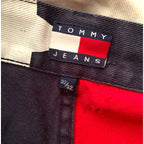 Vintage Tommy Hilfiger Jeans 32/32 Side Stripe Spell Out Big Flag Cargo Rare Jeans by TheVoyageBird
