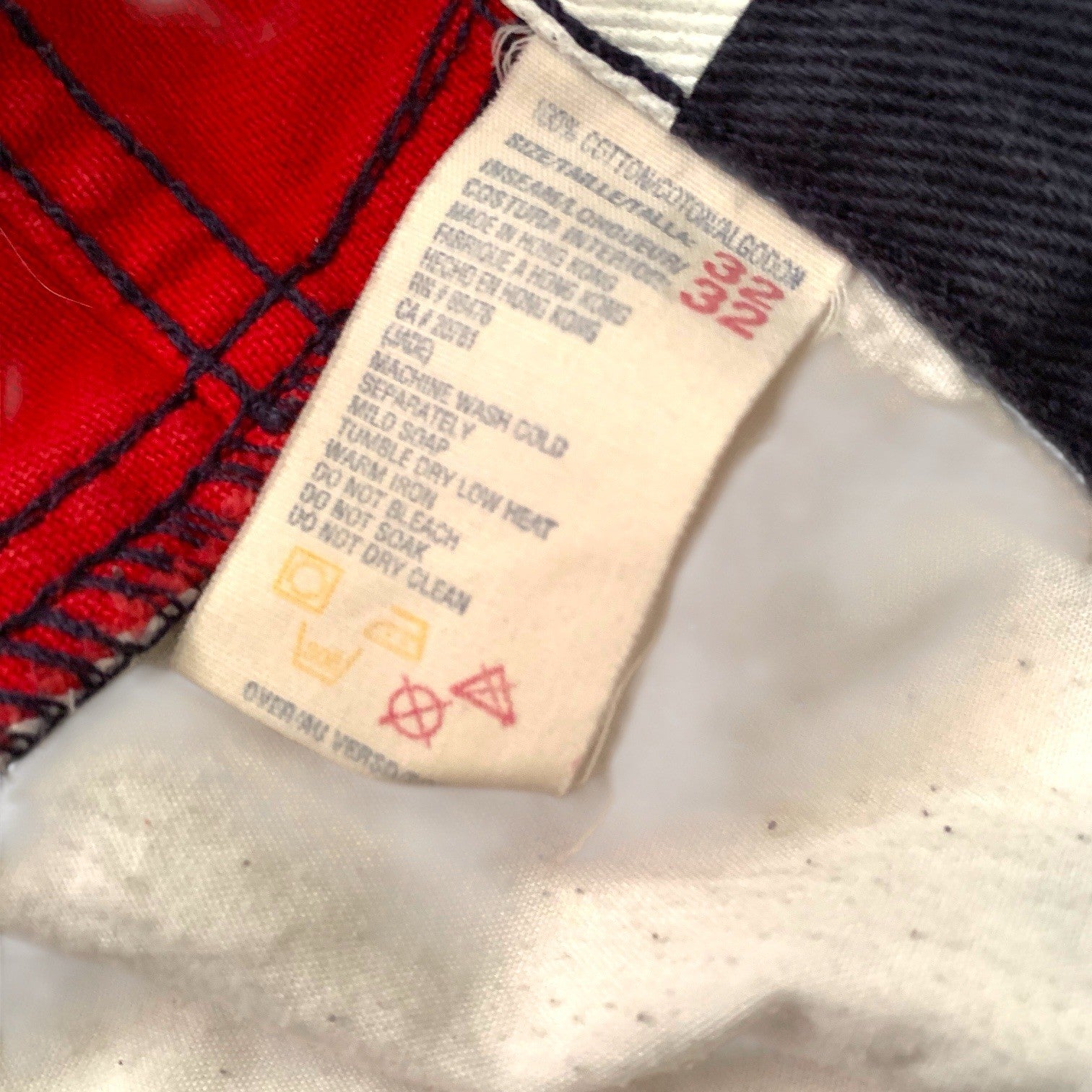 Vintage Tommy Hilfiger Jeans 32/32 Side Stripe Spell Out Big Flag Cargo Rare Jeans by TheVoyageBird