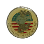 Vintage U.S. NAVY F-14 Enamel Pin Badge Tomcat Go Ahead Make My Day Patch - RARE Military Badges by TheVoyageBird