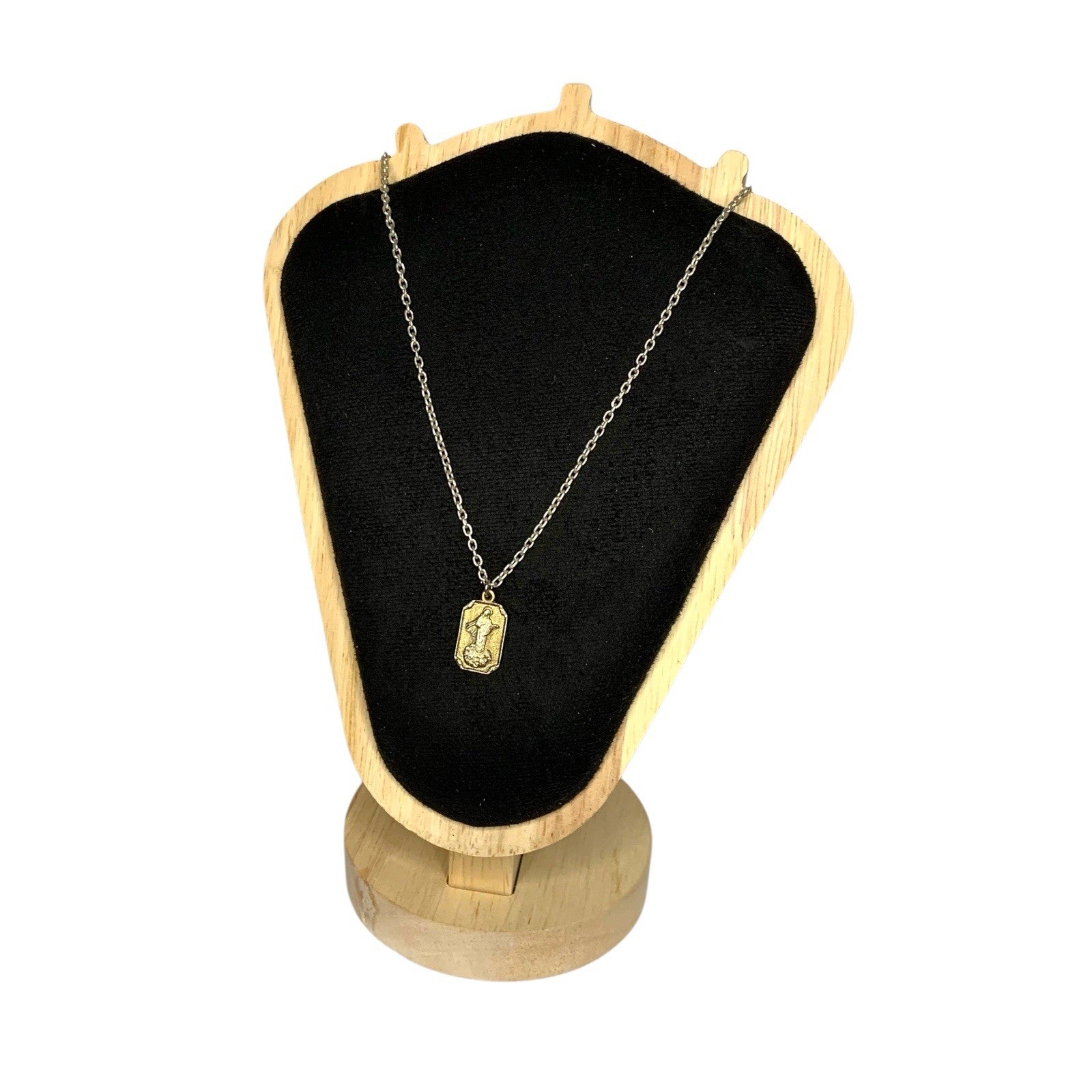 Vintage Virgin Mary Religious Pendant Medal Necklace Italy Saint Catholic Gift Medals & Medallions by TheVoyageBird