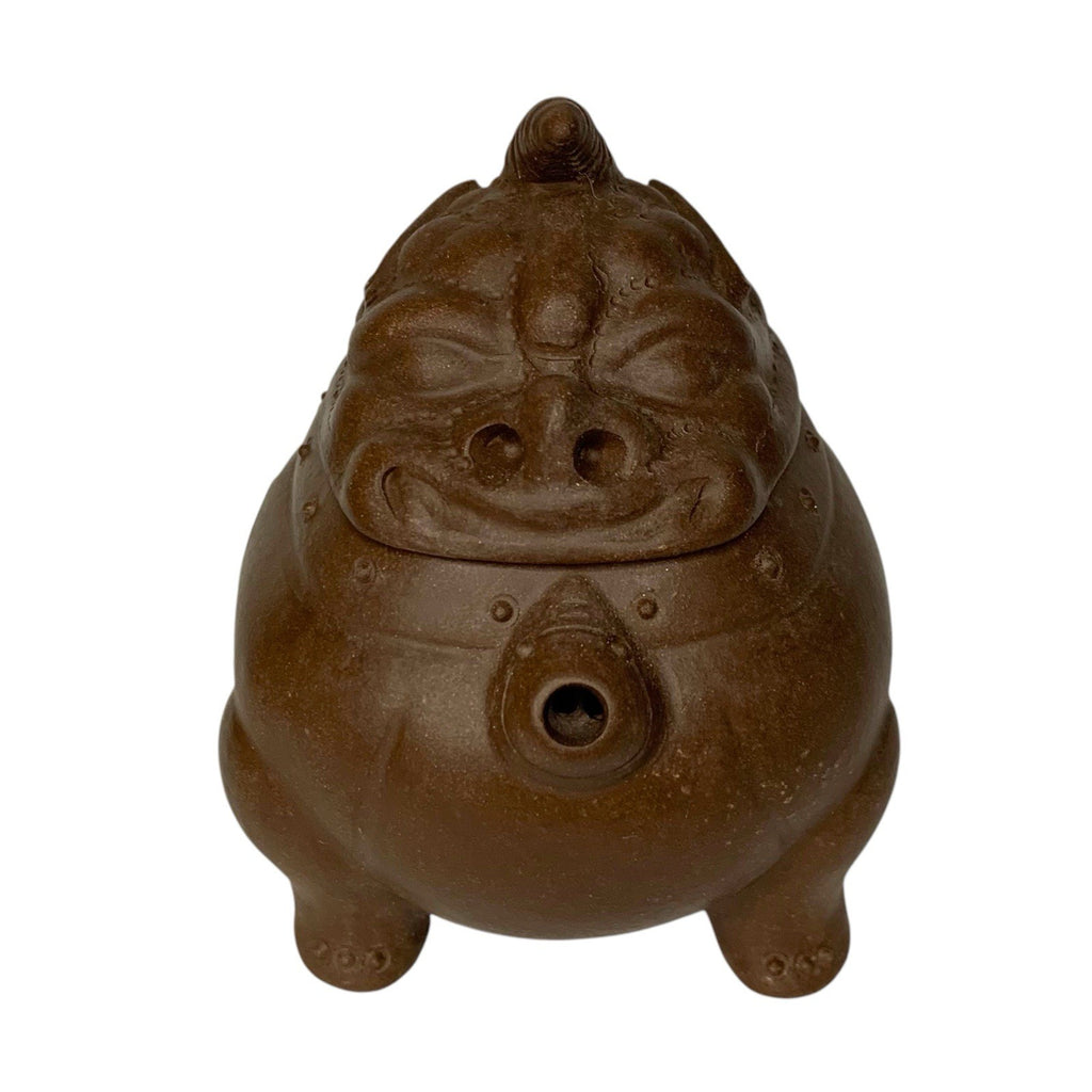 Vintage Yixing Teapot Foo Dog Guardian Lion Zisha Square Circle Factory 1 Boxed Teapots by TheVoyageBird