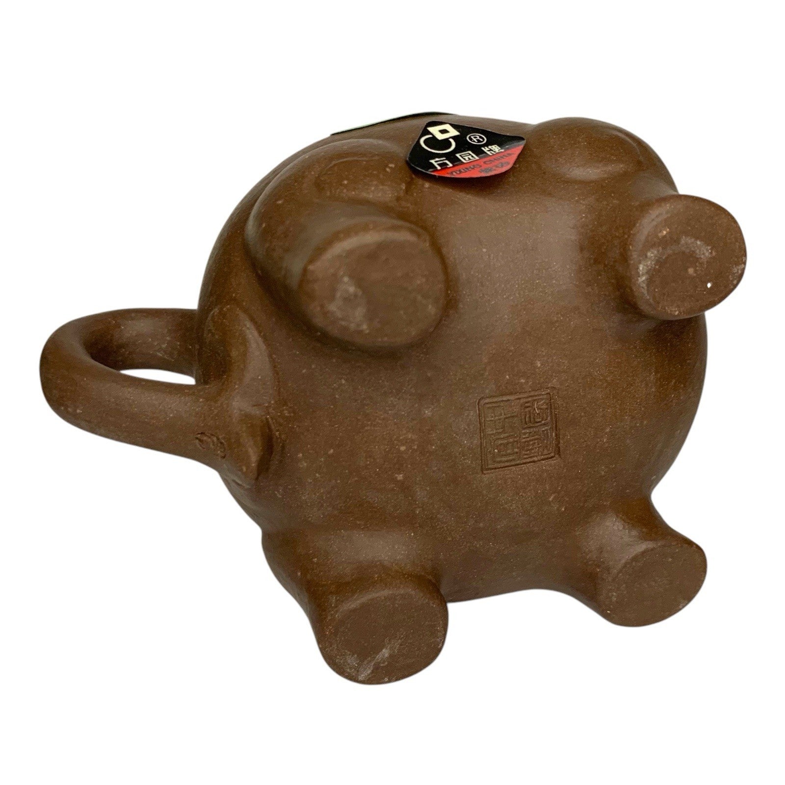 Vintage Yixing Teapot Foo Dog Guardian Lion Zisha Square Circle Factory 1 Boxed Teapots by TheVoyageBird