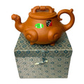 Vintage Yixing Zisha Teapot Dragon Beast Form 1980s China Square Circle Box Pots by TheVoyageBird
