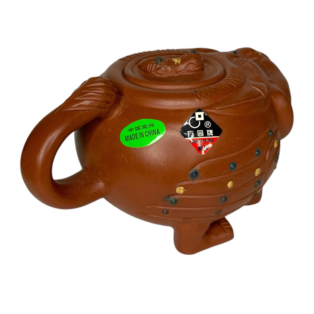 Vintage Yixing Zisha Teapot | Square Circle Brand Factory 1 | Pig Design | Boxed | 1980s-1990s Pots by TheVoyageBird