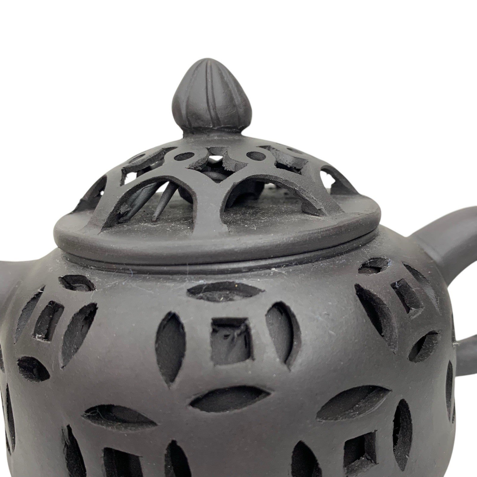 Vintage Yixing Zisha Teapot | Square Circle Factory 1 | Spider Lid Design | Rare Black Clay | 1980s-1990s Pots by TheVoyageBird